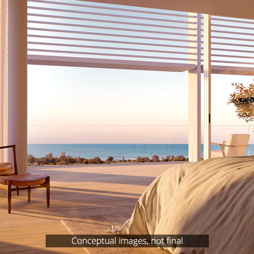 Een visuele interpretatie van het mogelijke ontwerp van de woningen in het Four Seasons Marbella Resort