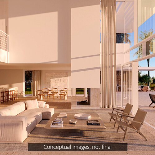 Een visuele interpretatie van het mogelijke ontwerp van de woningen in het Four Seasons Marbella Resort