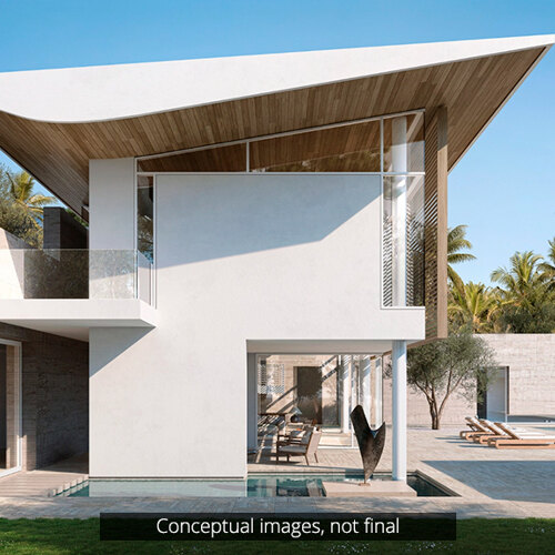 Een visuele interpretatie van het mogelijke ontwerp van de woningen in het Four Seasons Marbella Resort