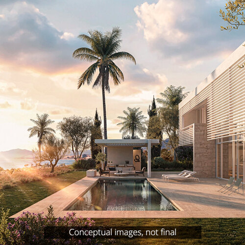Een visuele interpretatie van het mogelijke ontwerp van de woningen in het Four Seasons Marbella Resort