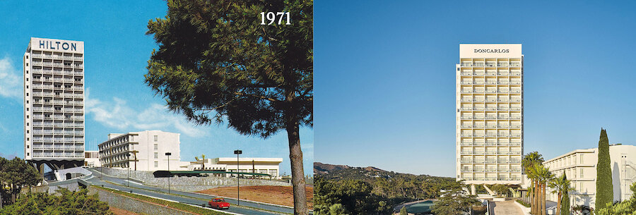 L’évolution de l’un des hôtels emblématiques de Marbella, du Hilton en 1971 à l’actuel Don Carlos Hotel.