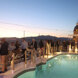 Dachterrasse mit Pool und Sonnenuntergangsblick während des Empfangs zum GIPE-Generaltreffen in Málaga.