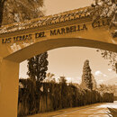 Entrance arch of Las Lomas del Marbella Club on Marbella’s Golden Mile