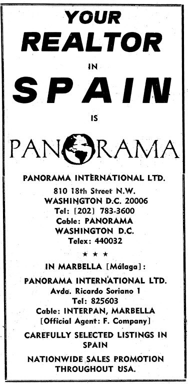 El primer anuncio de Panorama en 1970