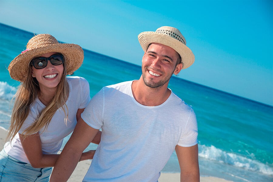 Couple at the beach in Marbella