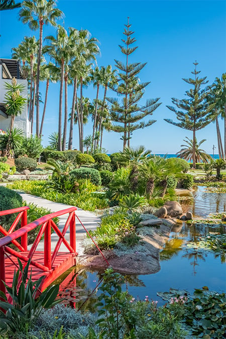 Japanese Gardens in Puente Romano, Marbella