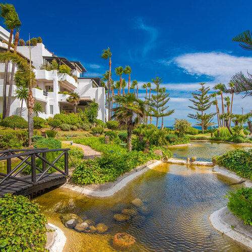 View of the Japanese gardens