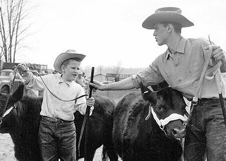 Christopher Clover as a child with his older brother Bill in Virginia.