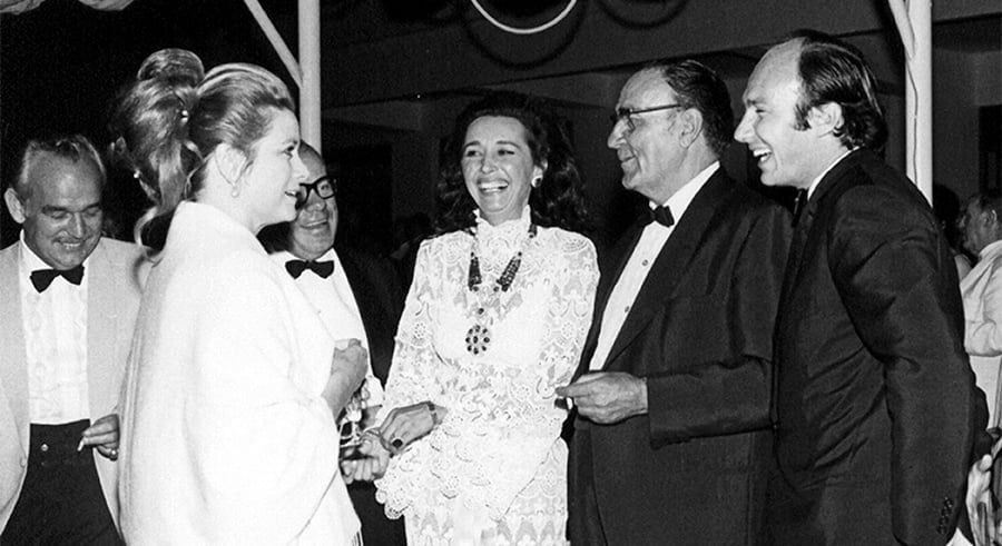 Grace Kelly, le prince Rainier et Jose Banús lors de l'inauguration de Puerto Banús en 1960