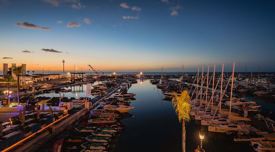 Night view of Puerto Banús