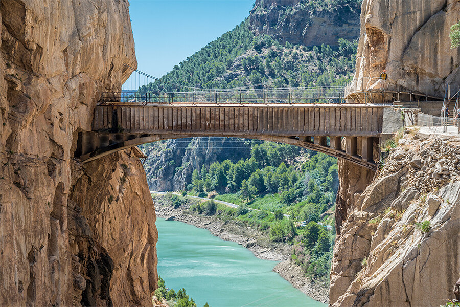 Suspension bridge at the Caminito del Rey