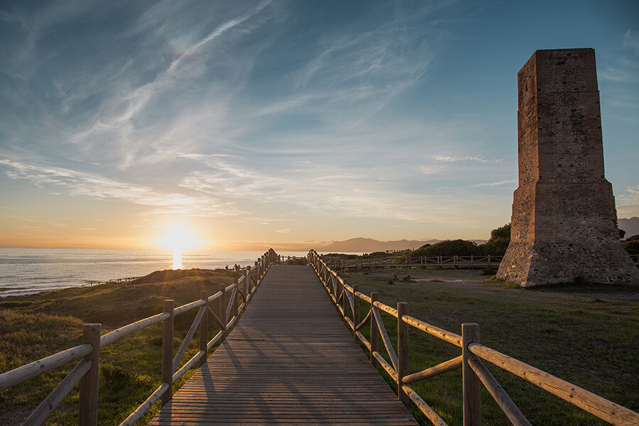 Sunrise on the beach in Marbella East