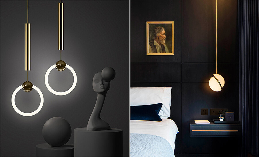 Lee Broom’s Ring Light and Mini Crescent light