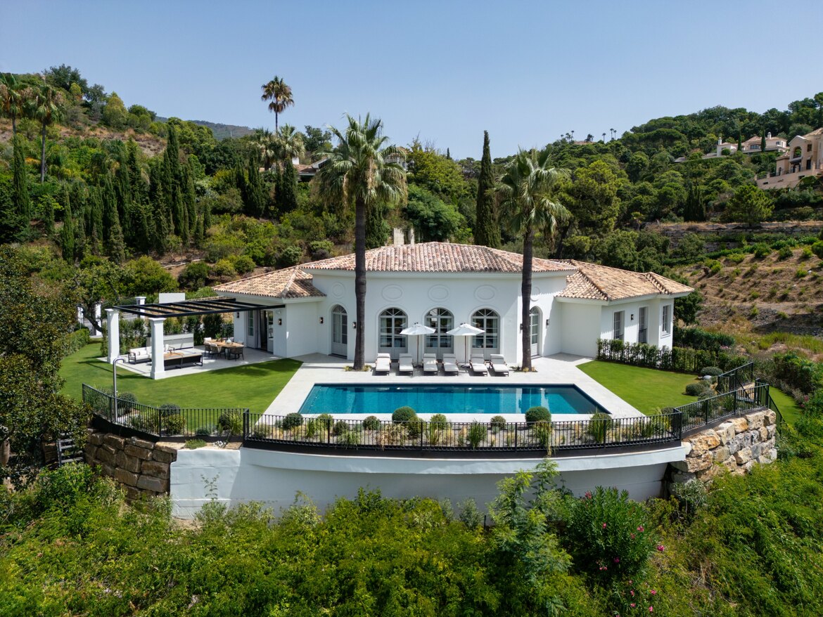 Luxurious five-bedroom villa for sale is located within the exclusive gated enclave of La Zagaleta