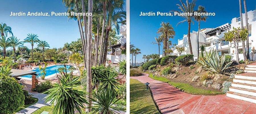 Jardín Andaluz y Jardín Persa en Puente Romano, Marbella