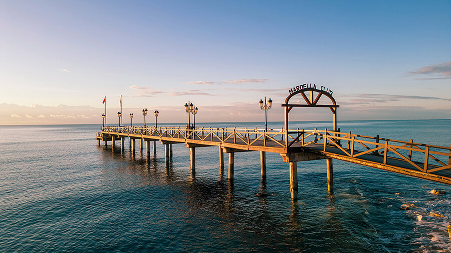 Pier on the shore of the Marbella Club