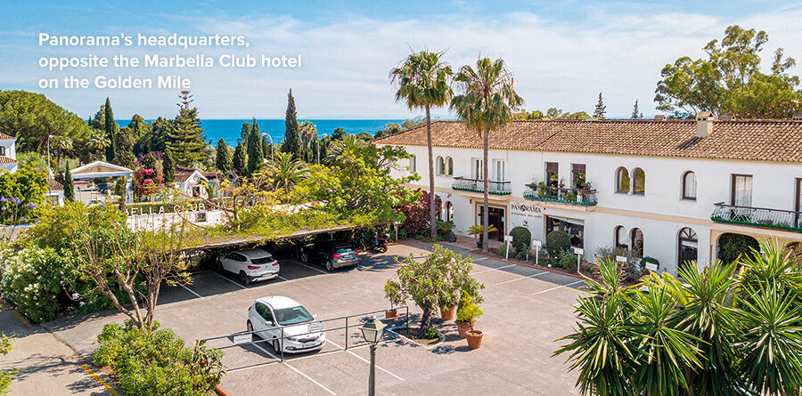 Panorama's headquarters, opposite the Marbella Club hotel on the Golden Mile