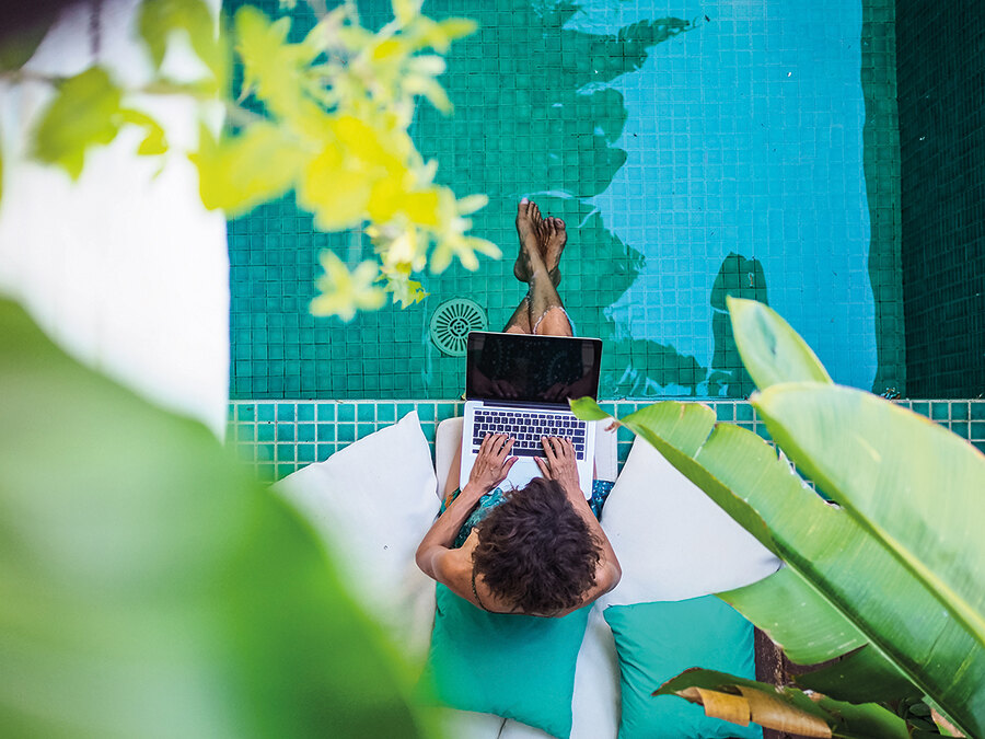 Digital Nomad enjoying Summer. Marbella welcomes international residents.