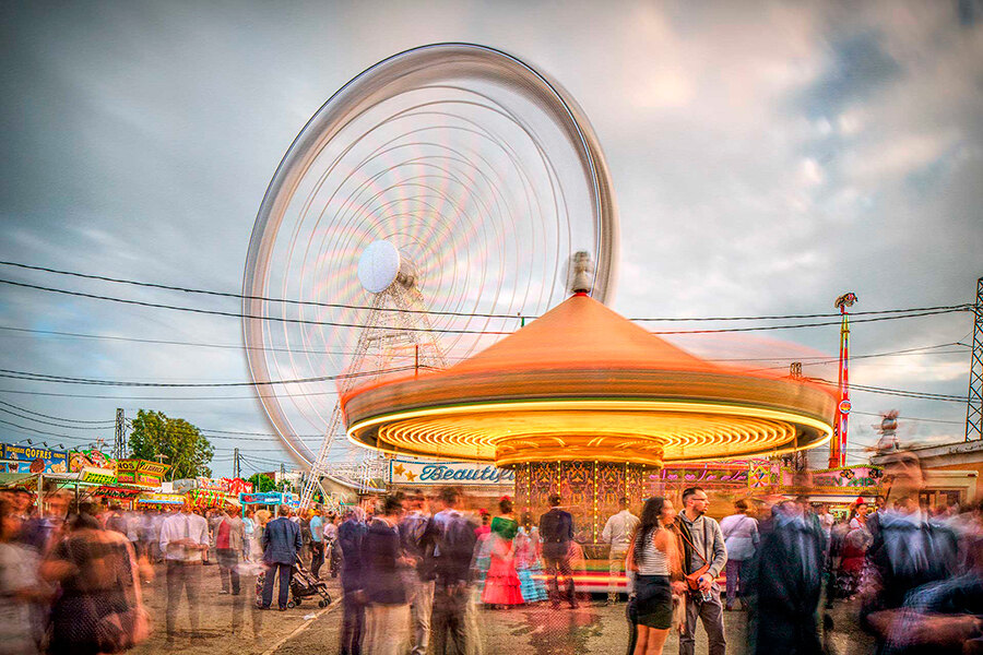 The funfair in full swing