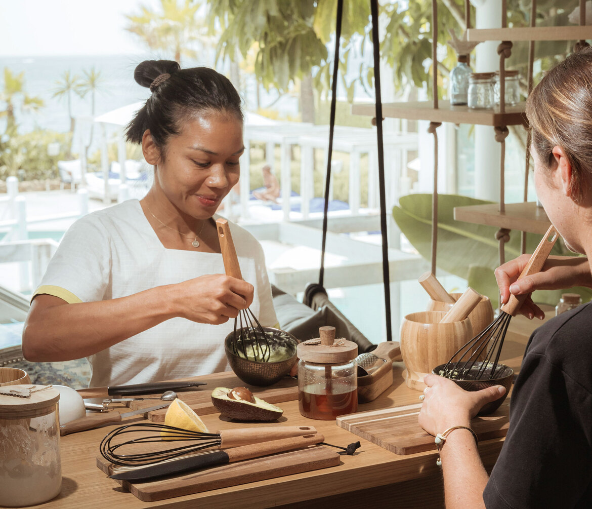 The Alchemy bar - all treatments incorporate organic and locally sourced ingredients