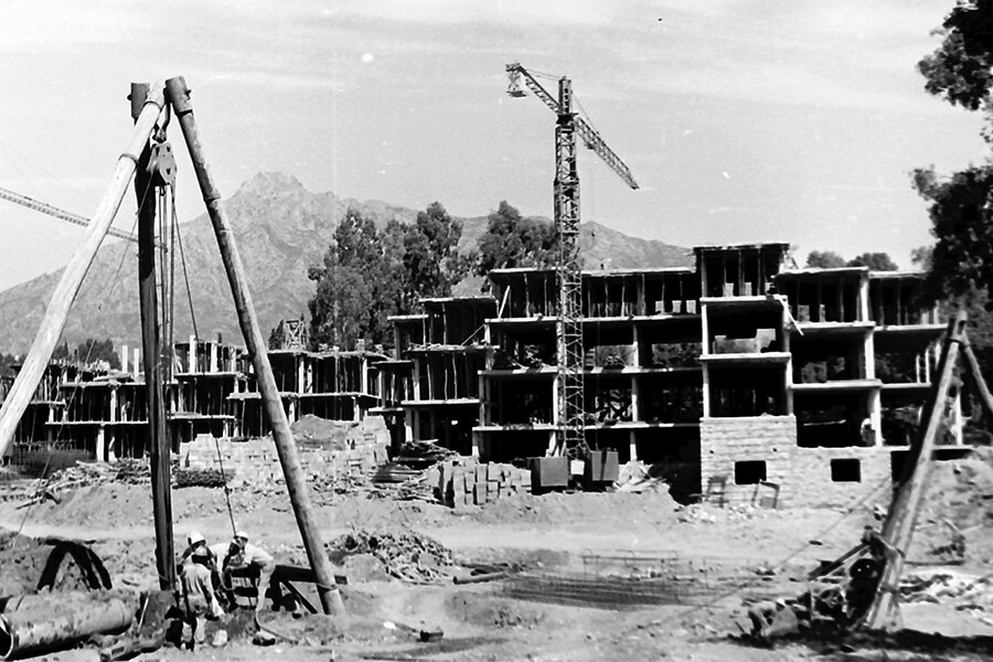 Puente Romano construction site 1974