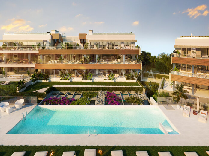 Gloednieuw appartement in een rustige urbanisatie in Altos de los Monteros