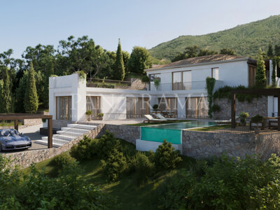 Projekt mit 14 Villen in Elviria, geprägt vom zeitlosen Charakter mediterraner Architektur