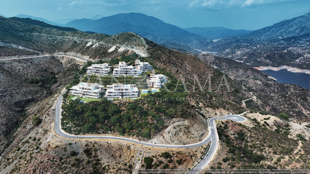 Nuevo proyecto de lujo de apartamentos con vistas panorámicas al mar y la montaña