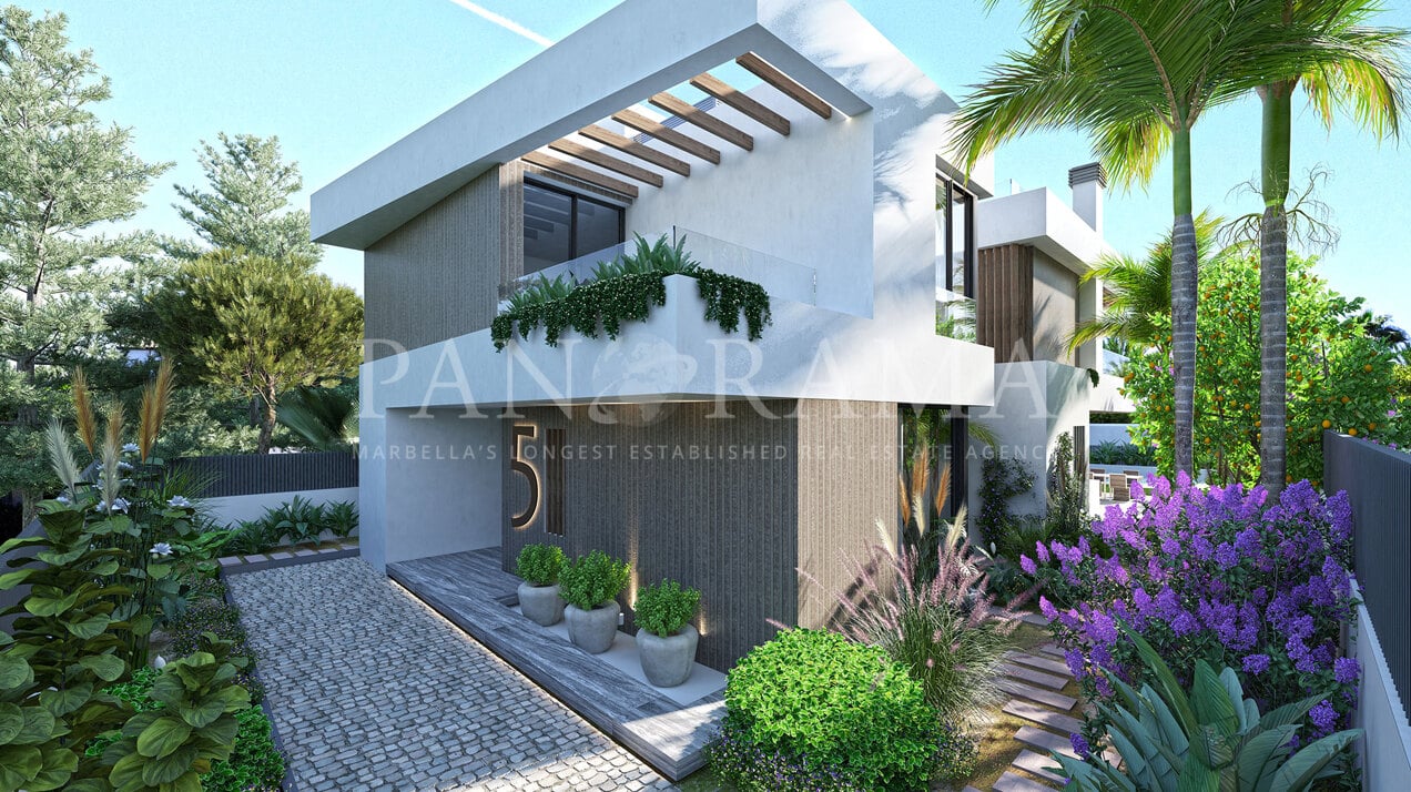 5 brand-new beachside villas in a gated community between Puerto Banús and San Pedro Beach