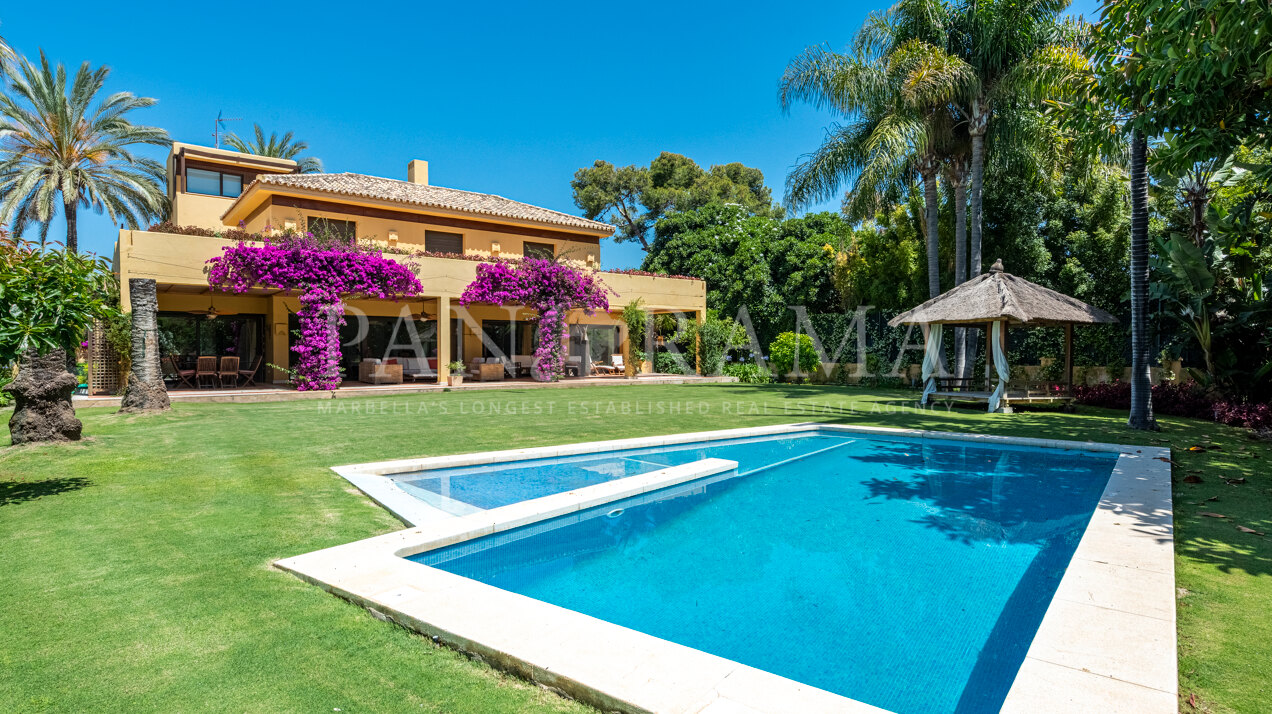 Fantastic beachside villa in Guadalmina Baja with a heated pool