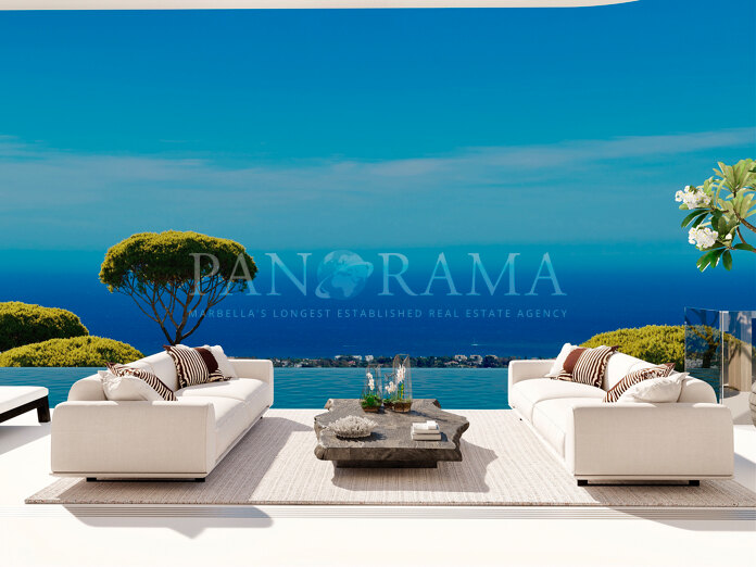 Luxurious project of villas with incredible views of the sea in the mountains of Benahavís