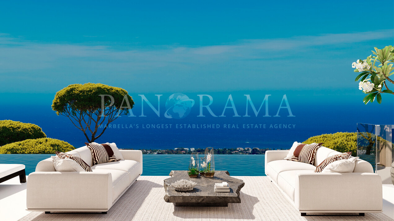 Luxurious project of villas with incredible views of the sea in the mountains of Benahavís