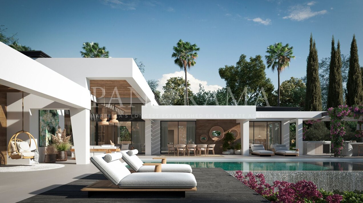 Villa contemporánea de nueva construcción en el Valle del Golf de Nueva Andalucía
