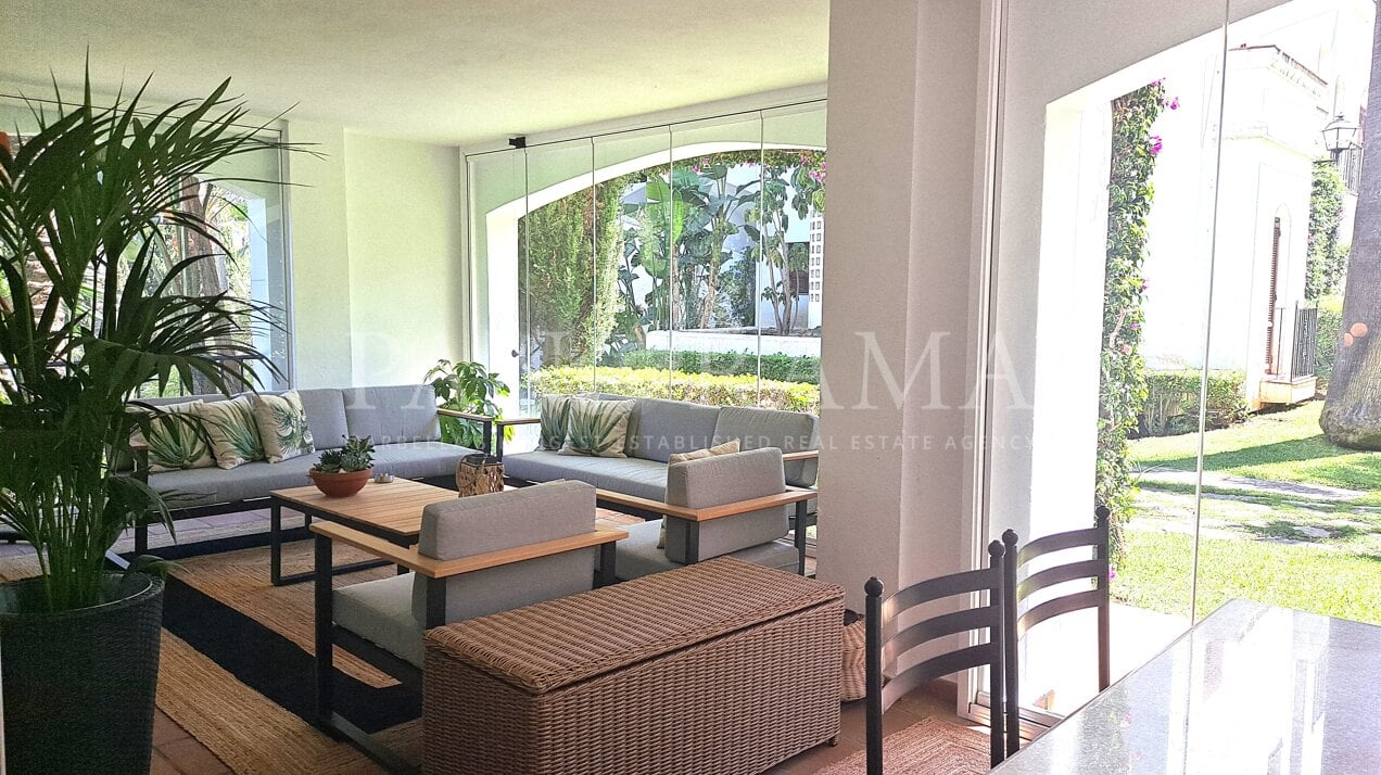 Apartamento en planta baja en el cotizado complejo de Señorio de Marbella