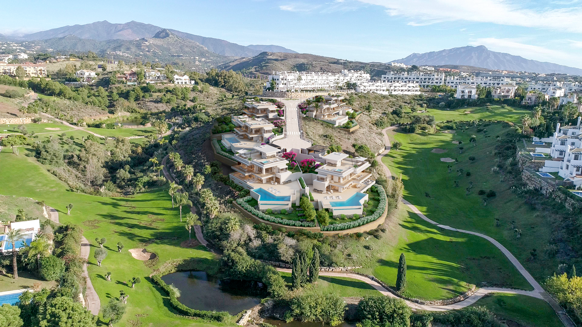 Luxurious contemporary villa located on top of the hill in La Resina Golf Club