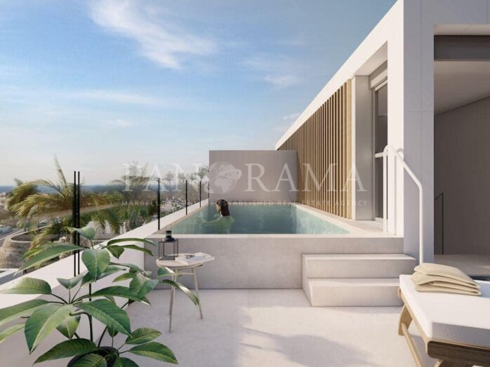 Exclusieve nieuwe boetiekontwikkeling van 10 geschakelde villa's in Estepona Hills