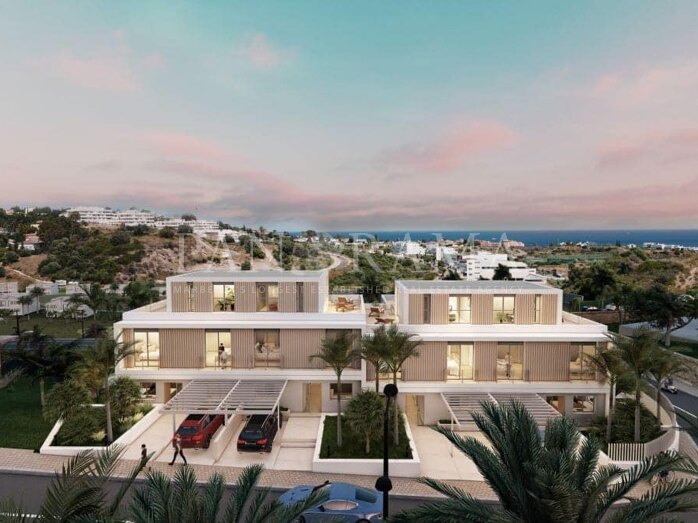 Gloednieuwe ontwikkeling van slechts 10 geschakelde villa's in Estepona