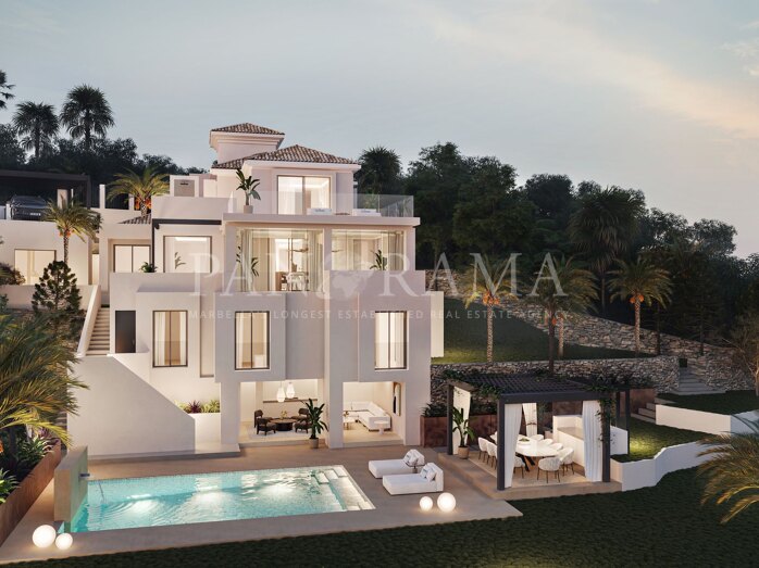 Gloednieuwe villa binnen een gated community in Nueva Andalucía