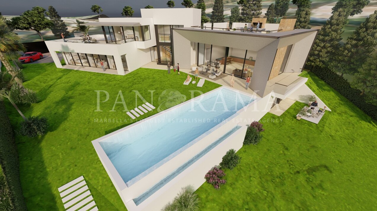 Perceel met project en vergunning voor een villa in Nueva Andalucía