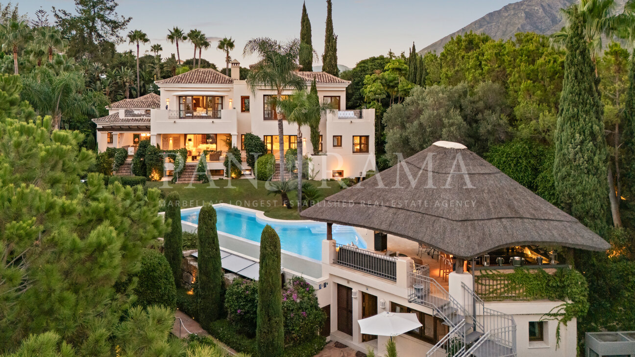 Exceptional villa with panoramic sea and mountain views on Marbella’s Golden Mile