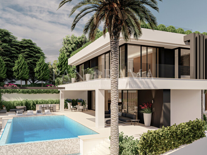 Nouveau projet de villas contemporaines avec vue sur la mer sur le Golden Mile