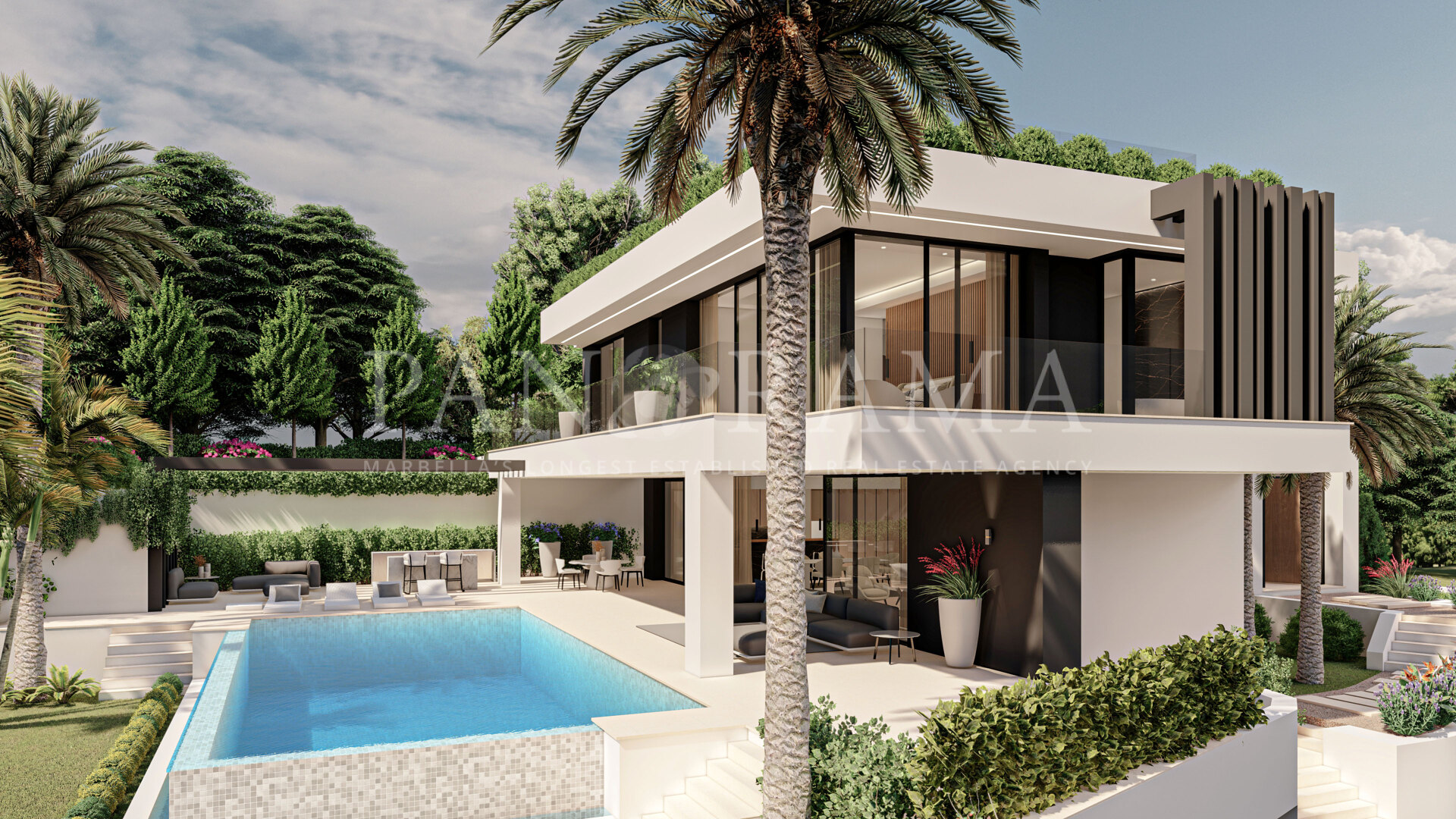 Nouveau projet de villas contemporaines avec vue sur la mer sur le Golden Mile