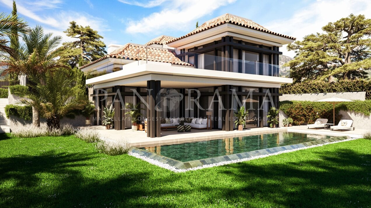 Contemporary mediterranean-style villa in a prestigious location near Puente Romano resort and the beach