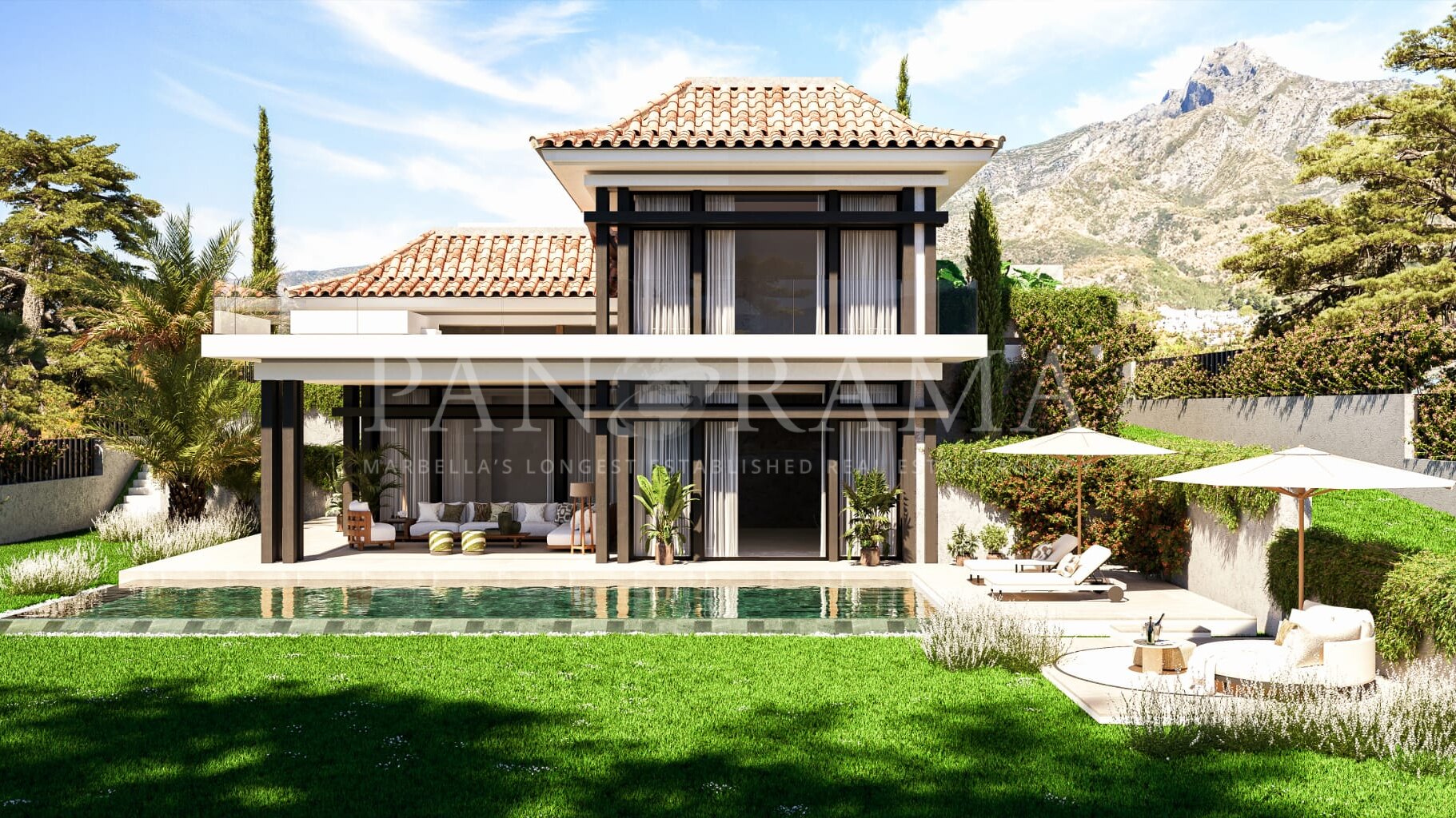 Villa contemporaine de style méditerranéen dans un emplacement prestigieux près du complexe Puente Romano et de la plage