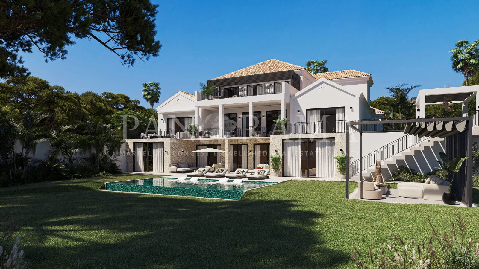 Luxury villa project in Atalaya Golf under construction