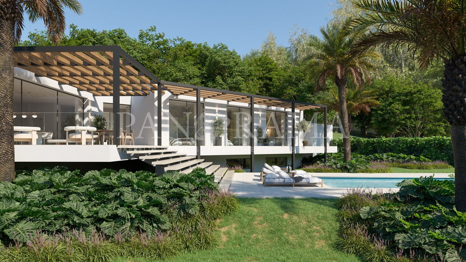 Impresionante villa contemporánea sobre plano en Puerto del Almendro