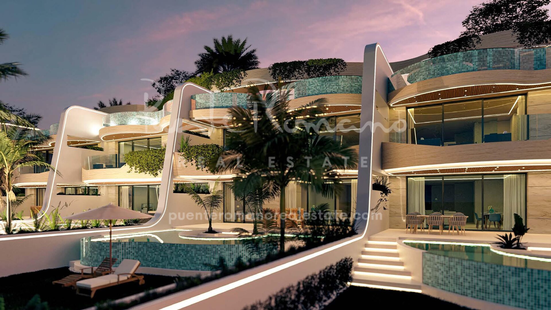 Ultra luxury duplex penthouse in Aída, a boutique community steps to Forum and Puente Romano