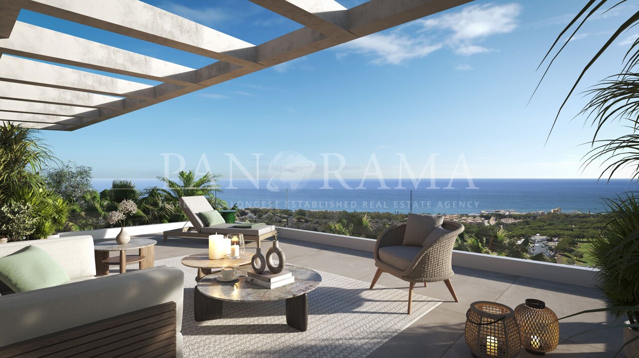 Nouveau penthouse duplex avec piscine privée et vue sur la mer à côté du golf de Cabopino