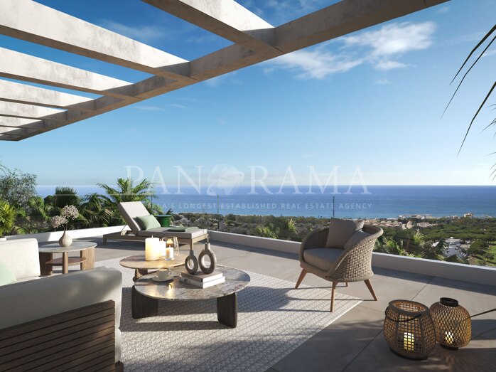Nieuw duplex penthouse met privézwembad en zeezicht naast Cabopino golf