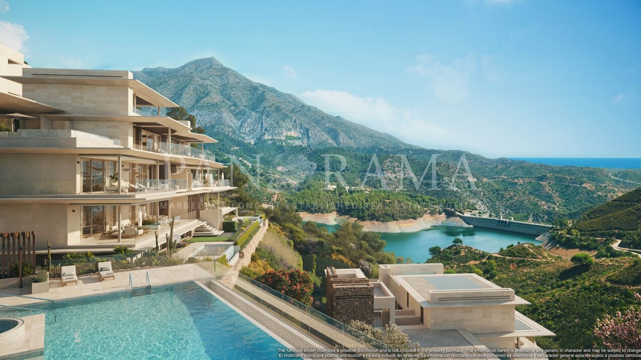 Nuevos apartamentos de lujo con vistas panorámicas al mar y la montaña